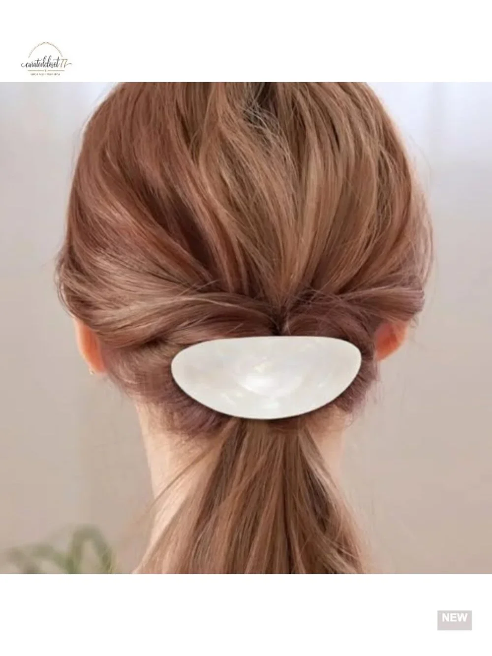 3 Oval Hair Barrettes Acetate French Clips for Thick Hair